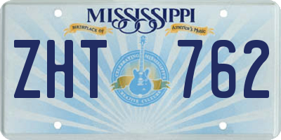 MS license plate ZHT762