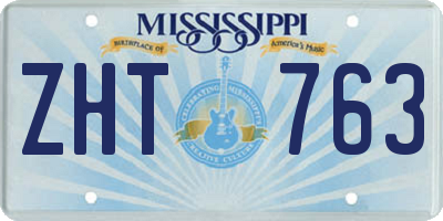 MS license plate ZHT763