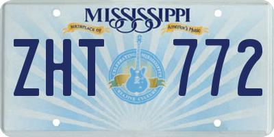 MS license plate ZHT772