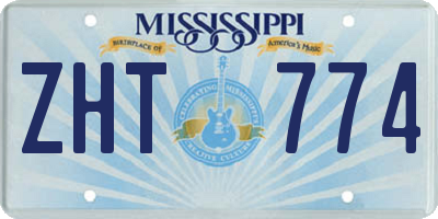 MS license plate ZHT774