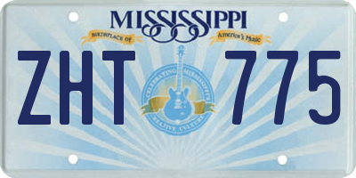 MS license plate ZHT775