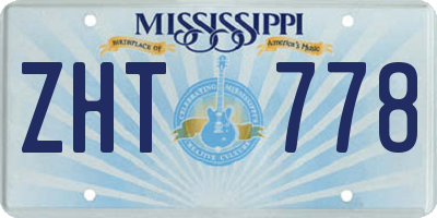 MS license plate ZHT778