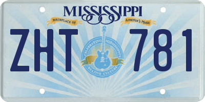 MS license plate ZHT781
