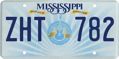 MS license plate ZHT782