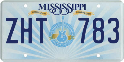 MS license plate ZHT783