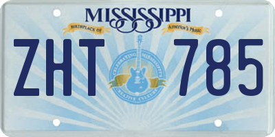 MS license plate ZHT785