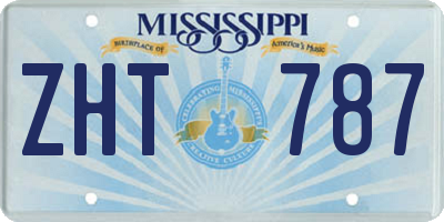 MS license plate ZHT787