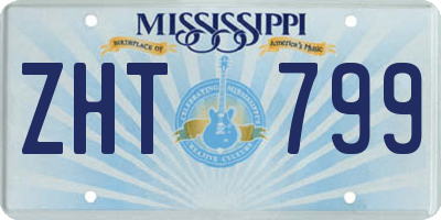 MS license plate ZHT799