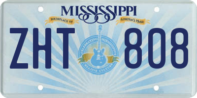 MS license plate ZHT808