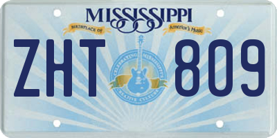 MS license plate ZHT809