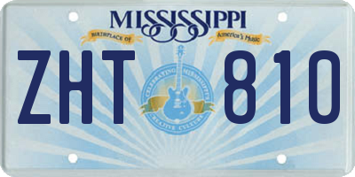 MS license plate ZHT810