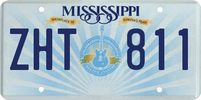 MS license plate ZHT811