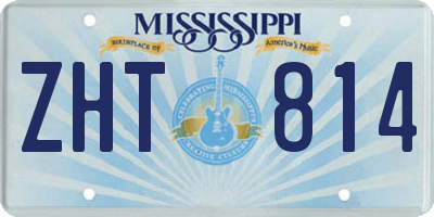MS license plate ZHT814