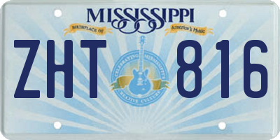 MS license plate ZHT816