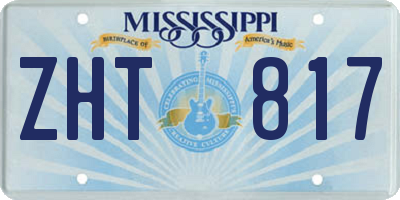 MS license plate ZHT817