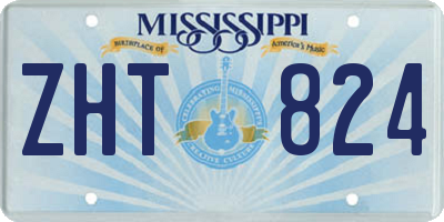 MS license plate ZHT824