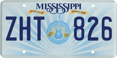 MS license plate ZHT826