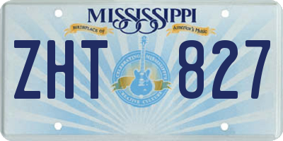 MS license plate ZHT827