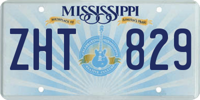MS license plate ZHT829