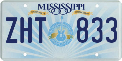 MS license plate ZHT833
