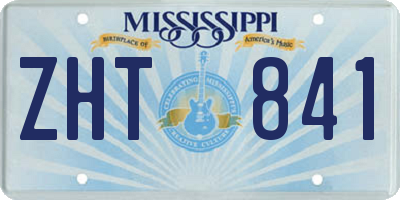MS license plate ZHT841