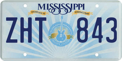 MS license plate ZHT843