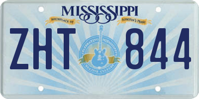 MS license plate ZHT844