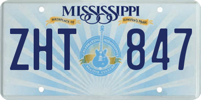 MS license plate ZHT847