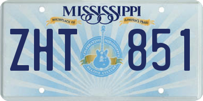 MS license plate ZHT851
