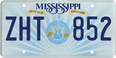 MS license plate ZHT852