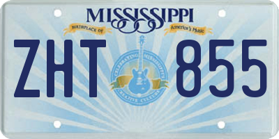 MS license plate ZHT855