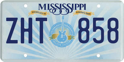 MS license plate ZHT858