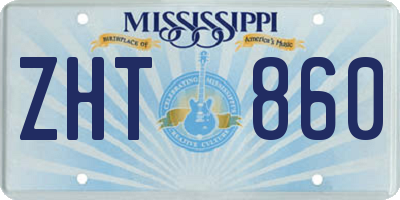 MS license plate ZHT860