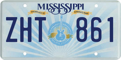 MS license plate ZHT861