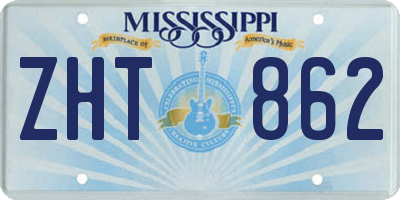 MS license plate ZHT862