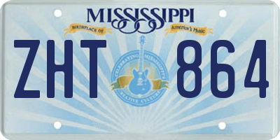MS license plate ZHT864