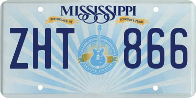 MS license plate ZHT866