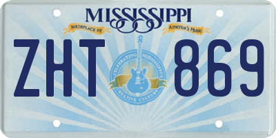 MS license plate ZHT869
