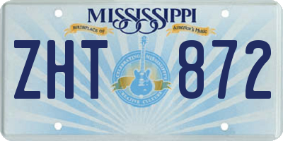 MS license plate ZHT872