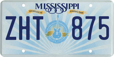 MS license plate ZHT875