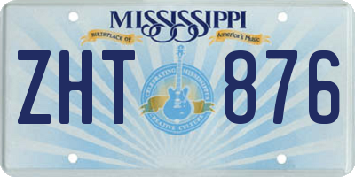 MS license plate ZHT876