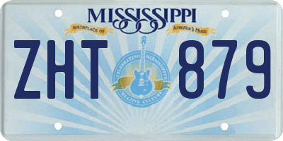 MS license plate ZHT879