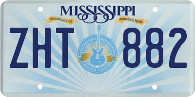 MS license plate ZHT882