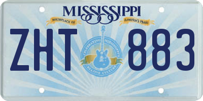 MS license plate ZHT883
