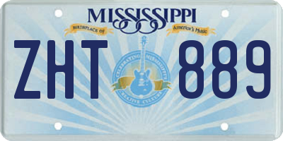 MS license plate ZHT889
