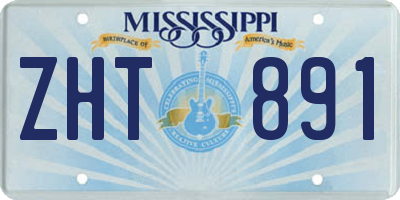 MS license plate ZHT891