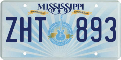 MS license plate ZHT893