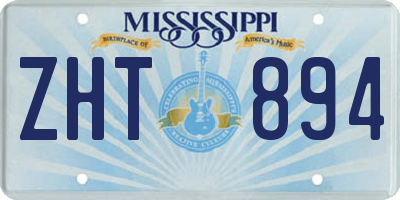 MS license plate ZHT894