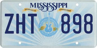 MS license plate ZHT898
