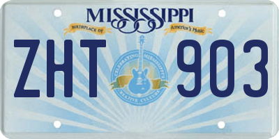 MS license plate ZHT903